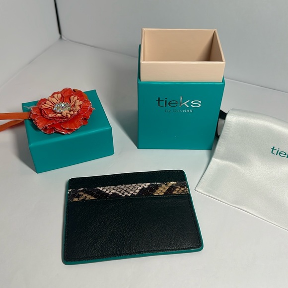 Tieks Handbags - Tieks Card Case - Copperhead Snake Trim
